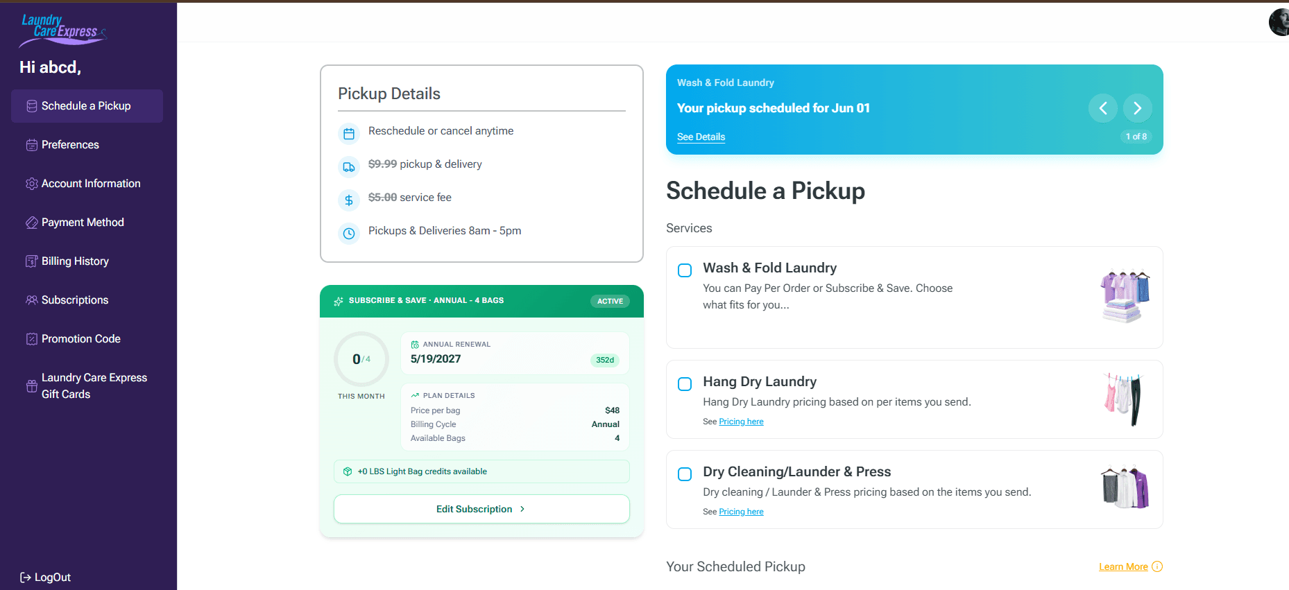LCE booking flow