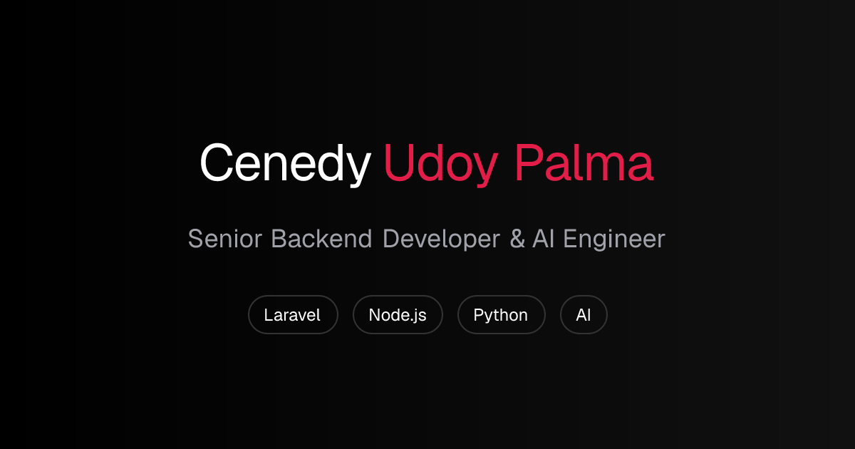 Cenedy Udoy Palma | Backend Developer & AI Engineer